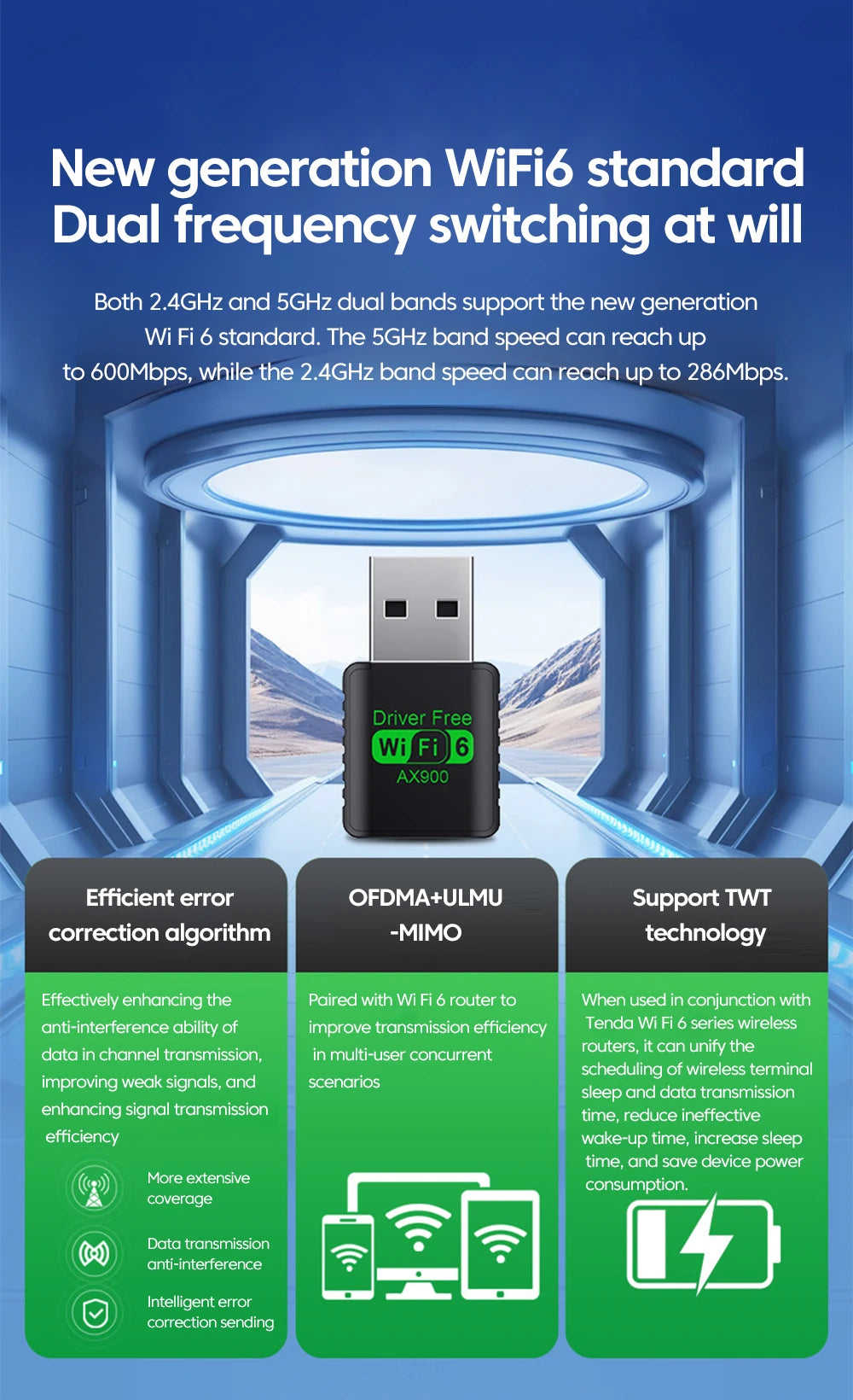 900Mbps USB WiFi Bluetooth 5.4 Adapter 2in1 Dongle Dual Band 2.4G 5GHz USB WiFi 6 Network Wireless Wlan Receiver DRIVER FREE