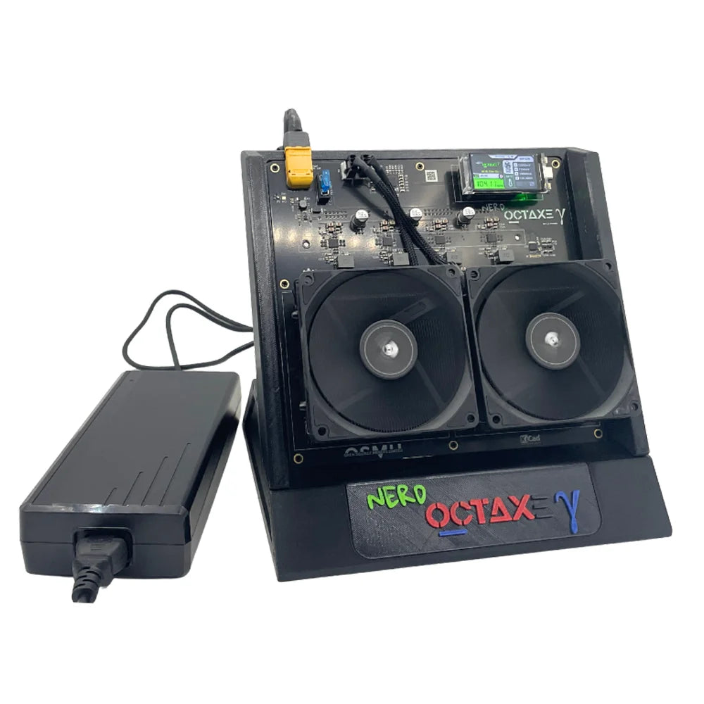 2025 New NerdOCTAxe Air Cooling 10Th/s 160W Sha-256 Bitcion Miner Nerd Octaxe Home Mini Bitcoin BCH Dual Fans Mining Machine