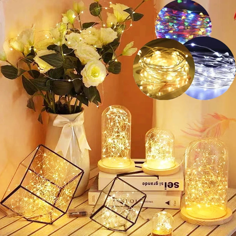 Fairy Light Battery Operated 1-20M String Light ，Christmas ，Indoor Home ，Festival Wedding ，Party or Gift ，birthday，Decoration