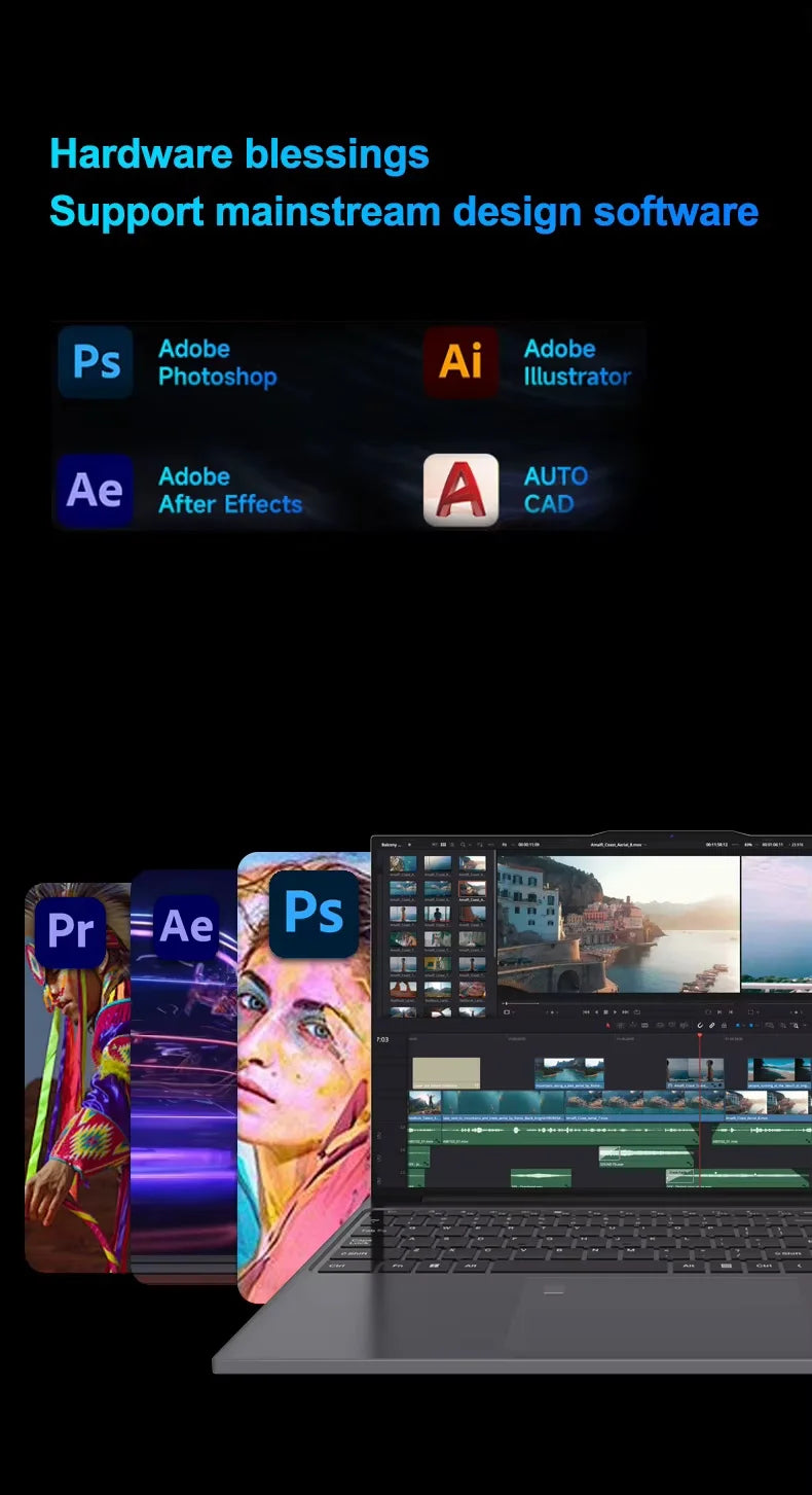 15.6 inch Potrable Laptop Computer Windows 11 Pro Intel Core i9 8950HK Gaming Laptop 16GB RAM 512GB 1/2TB SSD Notebook PC Gamer