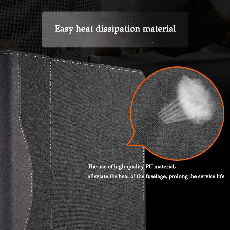 Cover for HP EliteBook 840 G8 series Notebook Protective Case 14 Inch PU Leather Laptop Skin Detachable Shell Sleeve Bag