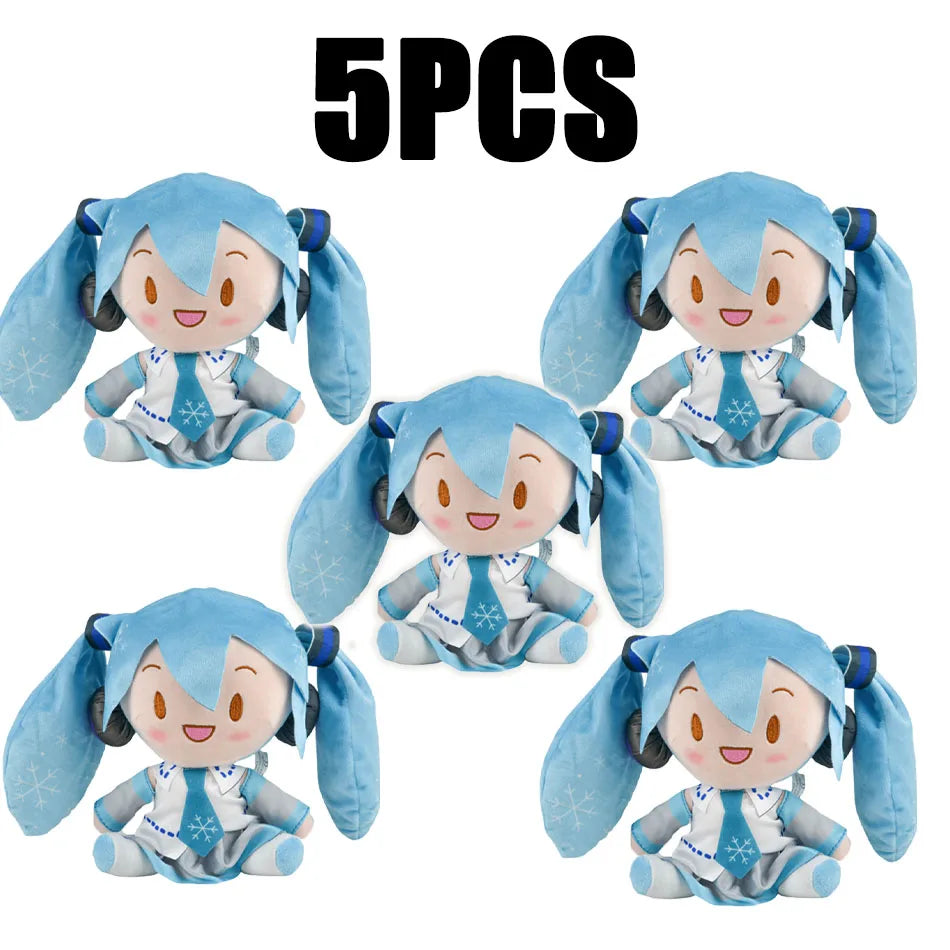 Cartoon 20cm Hatsune Miku Plush Doll Toy Anime sakura Miku snow Miku Character Kawaii Sitting posture Fufu Kids Christmas Gift