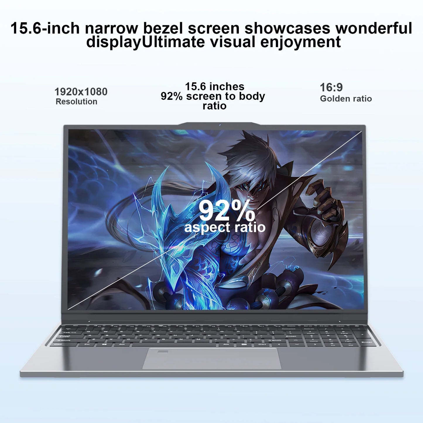 15.6 Inch Windows 11 Pro Intel Core i9 8950HK Backlight Laptops Fingerprint Lock 16GB 1TB SSD Gamer Computer Notebook PC