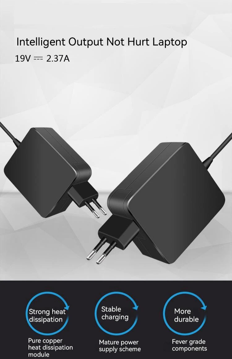 19V 2.37A 45W 3.0*1.1MM Laptop Ac Adapter Charger For Acer Spin 5 SP513 SF514-51 SP513-51,Iconia W700