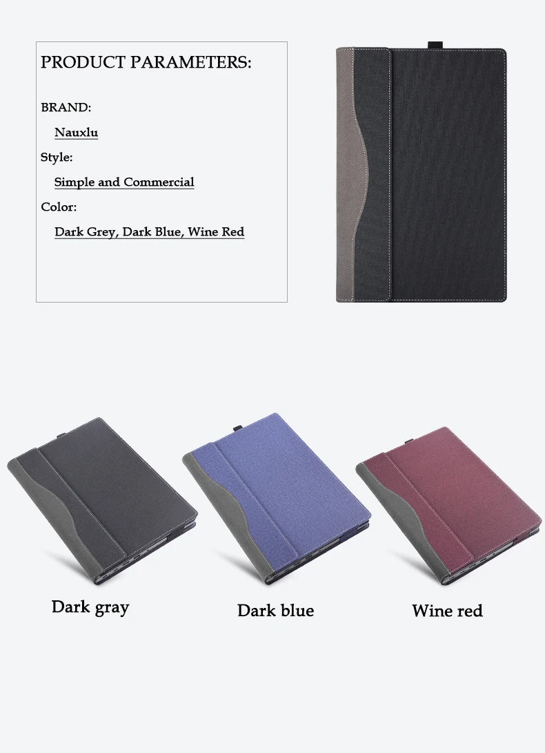 Cover for HP EliteBook 840 G8 series Notebook Protective Case 14 Inch PU Leather Laptop Skin Detachable Shell Sleeve Bag