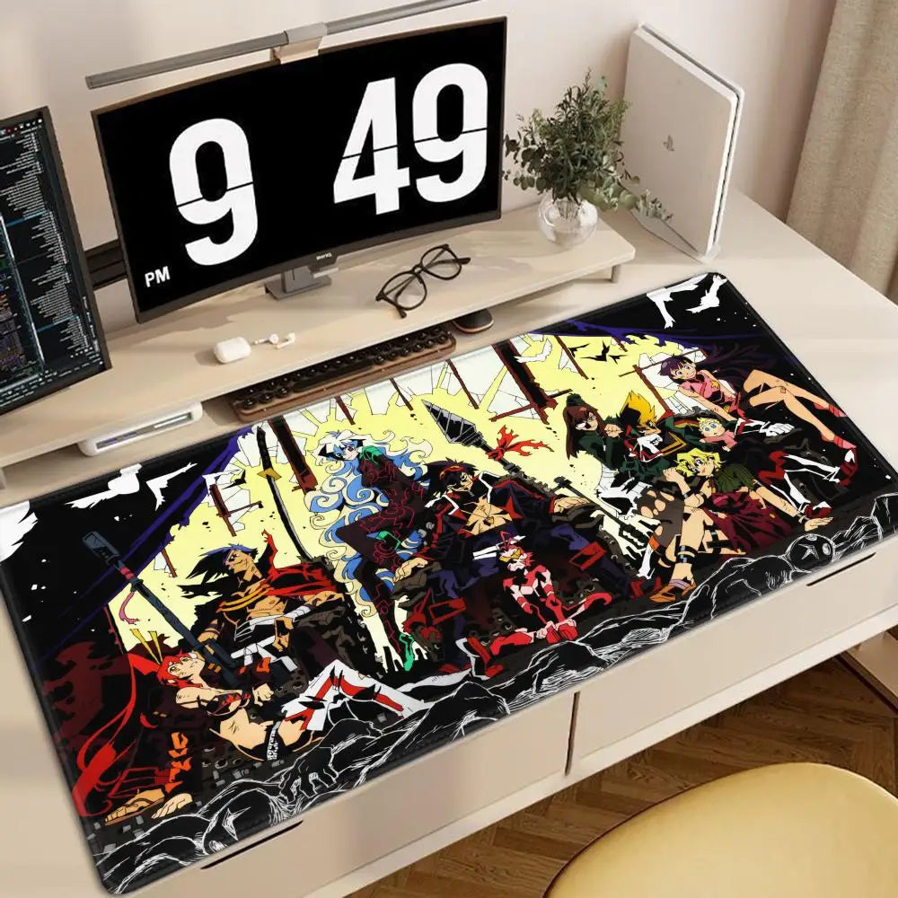 Gurren Lagann Mouse Pad Pc Gamer Cabinet Keyboard Tengen Toppa Mat Computer Anime Deskmat Gaming Accessories Table Mousepad XXL