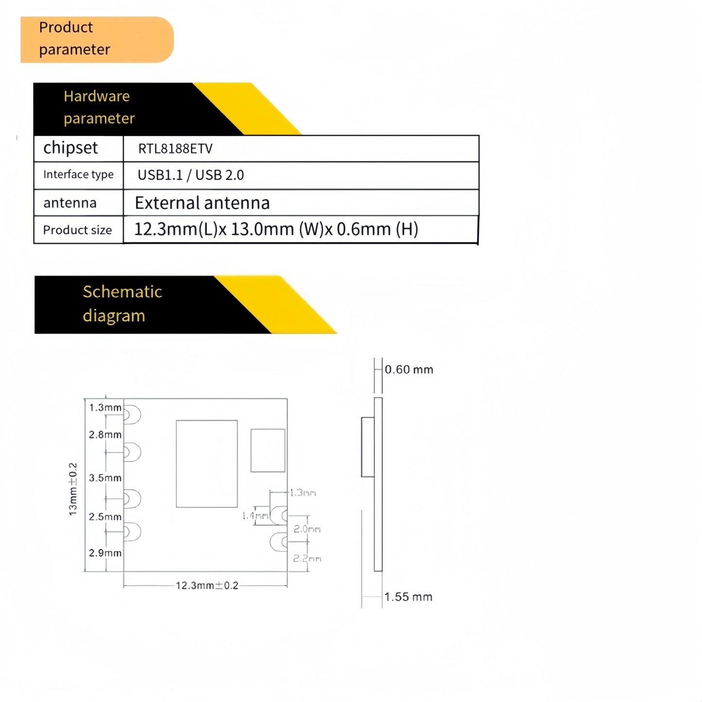 Wireless WIFI Technology Group, Firebat RTL8188EUS，Wild USB， Low power consumption, long distance, high speed, wall penetratio