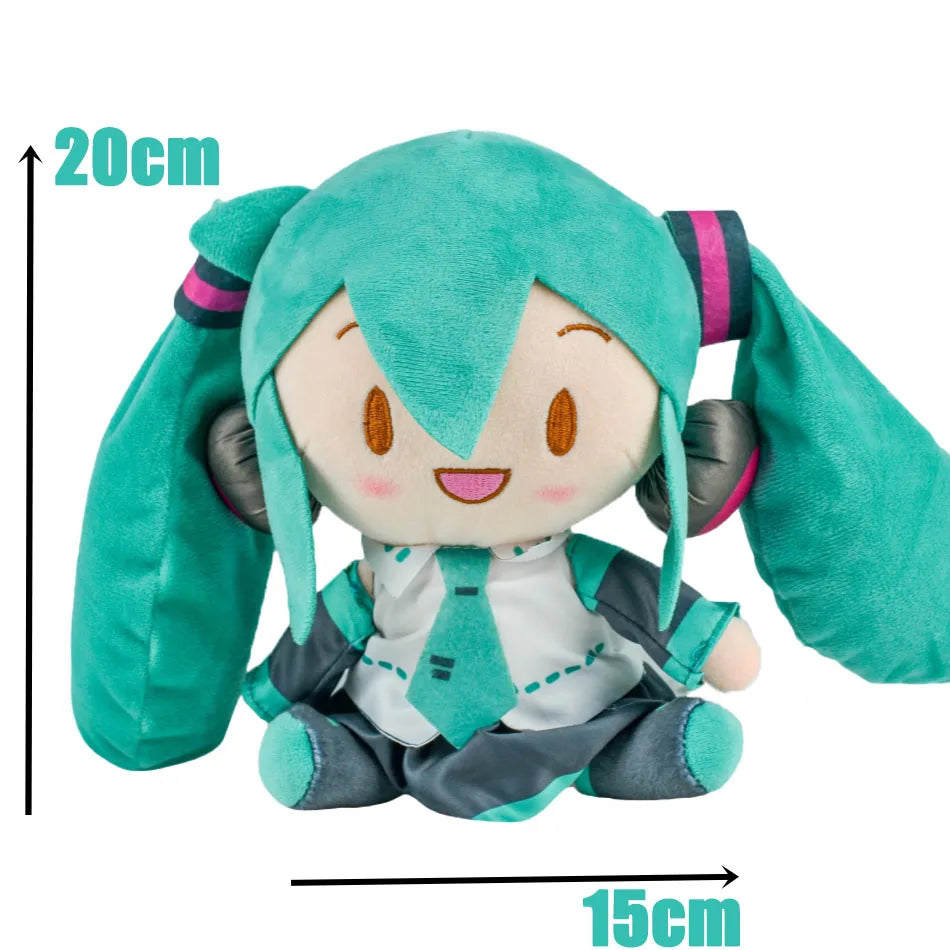 Cartoon 20cm Hatsune Miku Plush Doll Toy Anime sakura Miku snow Miku Character Kawaii Sitting posture Fufu Kids Christmas Gift