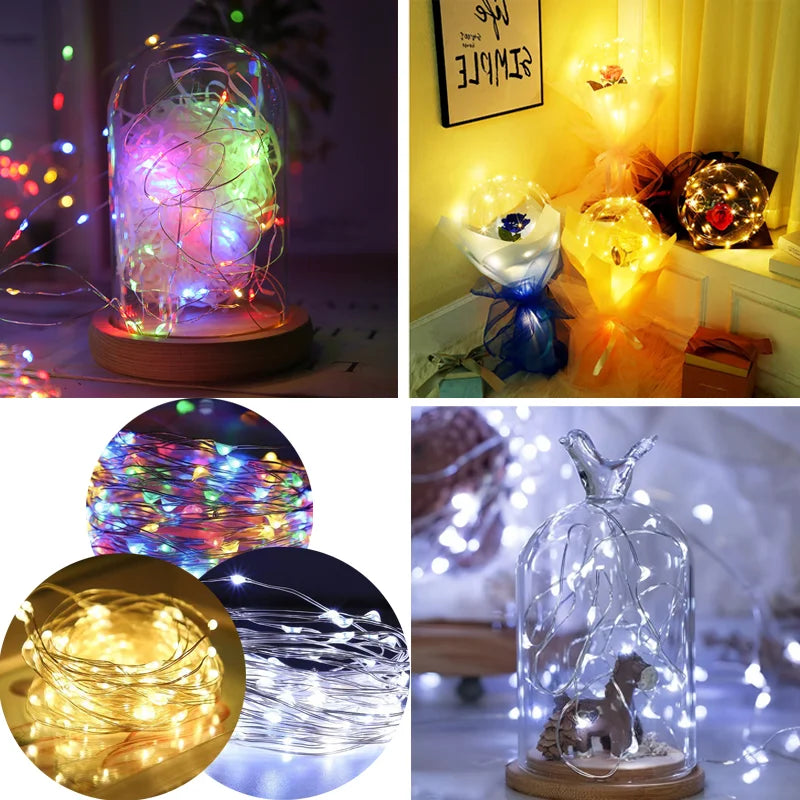 Fairy Light Battery Operated 1-20M String Light ，Christmas ，Indoor Home ，Festival Wedding ，Party or Gift ，birthday，Decoration