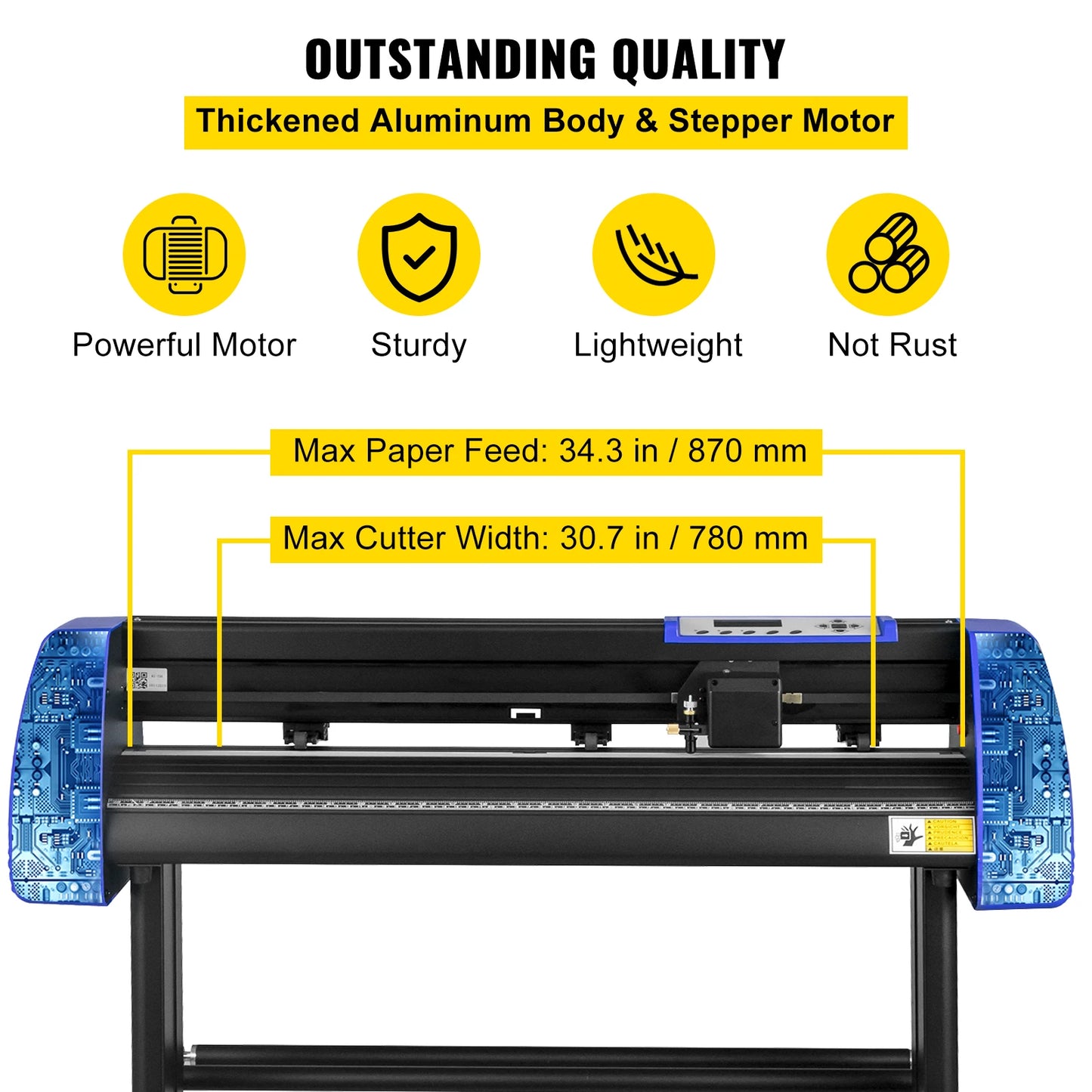 SucceBuy 34 Inch Vinyl Cutter Machine With Floor Stand Vinly Sign Cutting Plotter Starter Kits Software Adjustable Force  Speed