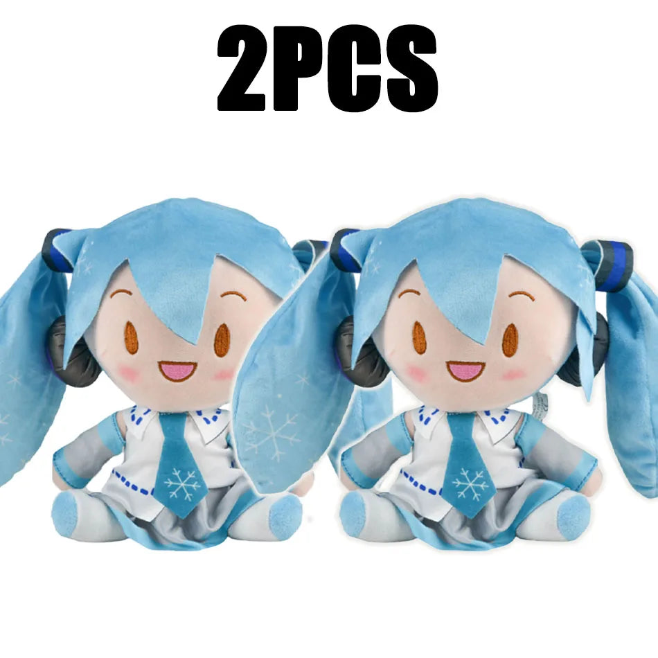Cartoon 20cm Hatsune Miku Plush Doll Toy Anime sakura Miku snow Miku Character Kawaii Sitting posture Fufu Kids Christmas Gift