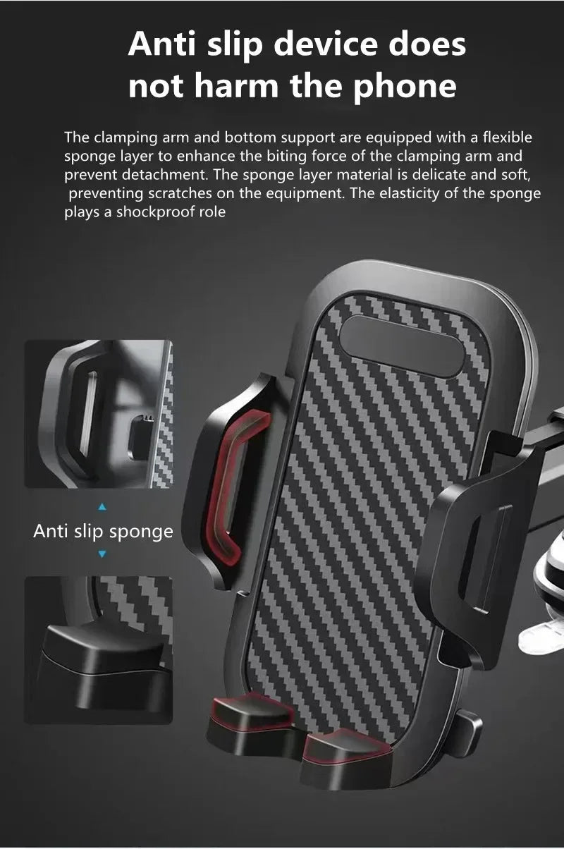 360° Windshield Car Phone Holder Car Dashboard Mobile Cell Support Bracket Universal Sucker for iPhone 16 15 14 Samsung Xiaomi
