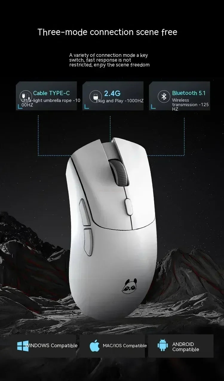 Metaphyuni Metapanda P1 Wireless Mouse P1 Pro Max Paw3395L ow Latency Lightweight E-Sports Gaming Mouse Ergonomics Pc Gamer Gift