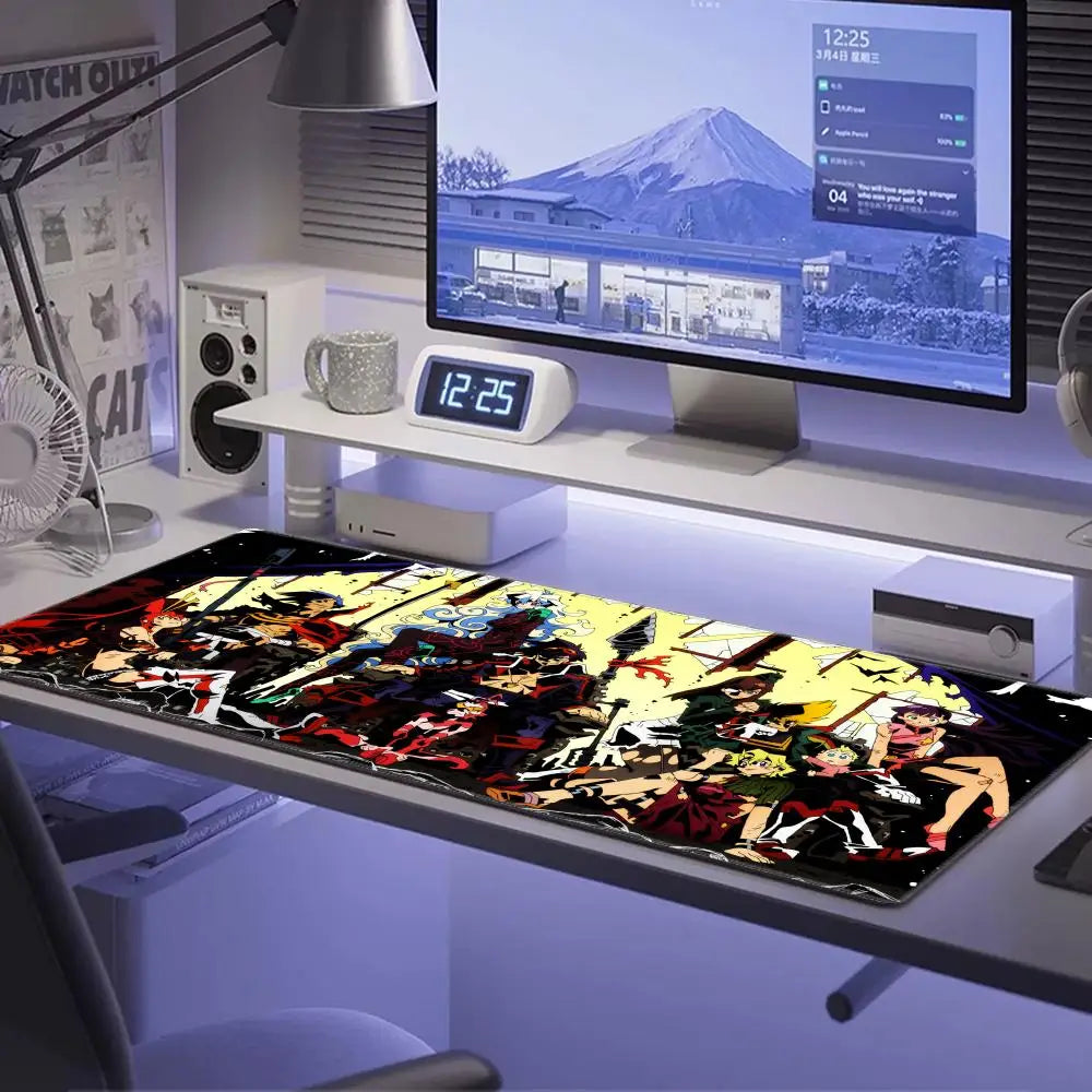 Anime Gurren Lagann Mousepad Large Gaming Mouse Pad LockEdge Thickened Computer Keyboard Table Desk Mat