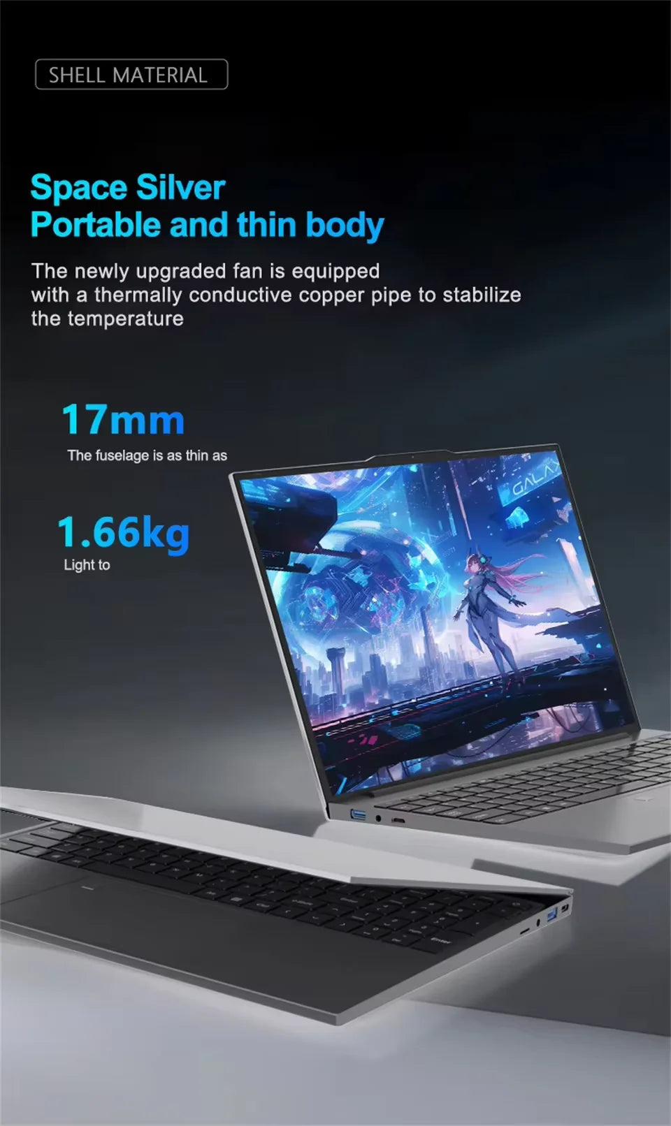 15.6 Inch Windows 11 Pro Intel Core i9 8950HK Backlight Laptops Fingerprint Lock 16GB 1TB SSD Gamer Computer Notebook PC