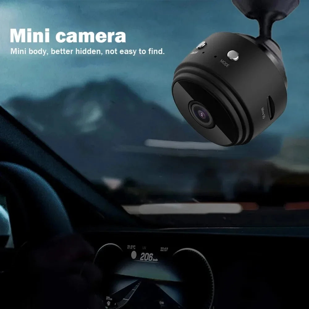 Smart Video Camera HD 1080p Security Monitoring Camera Night Vision USB Rechargeable Strong Magnetic for Indoor Car Infants Pets