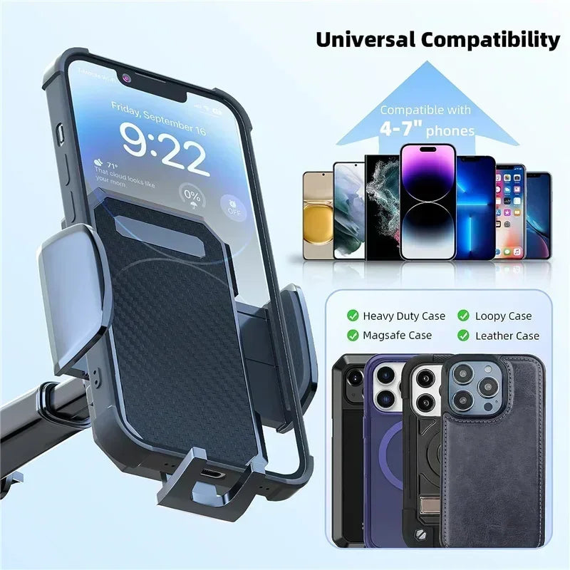 360° Windshield Car Phone Holder Car Dashboard Mobile Cell Support Bracket Universal Sucker for iPhone 16 15 14 Samsung Xiaomi