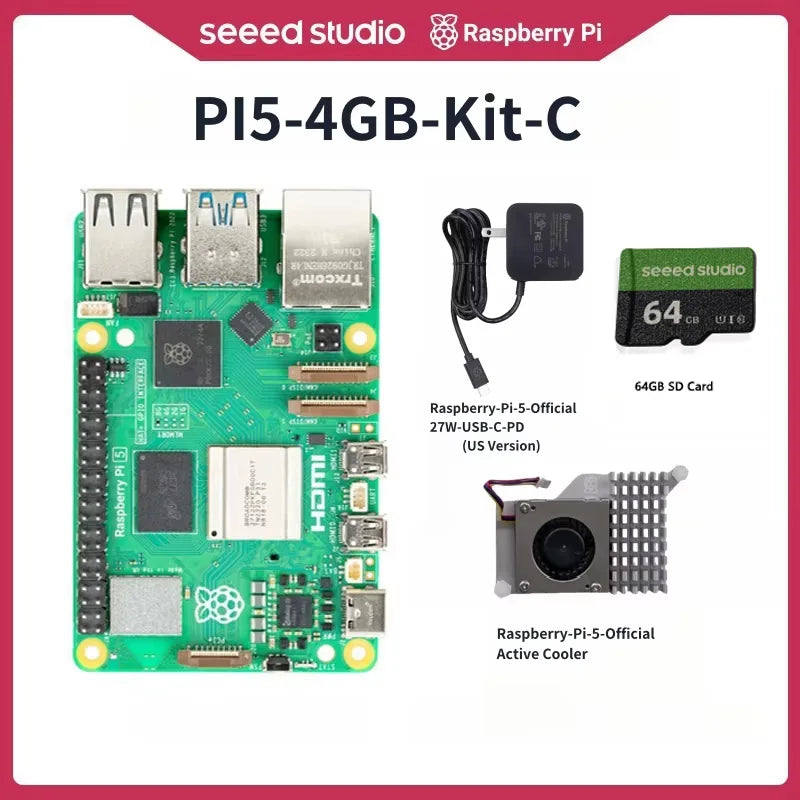 Raspberry Pi5 8GB 16GB 4GB 2GB Kit Laptop MIni PC Computer,2.4GHz 64bit Quad-core Arm Cortex-A76,Bluetooth5.0,BLE Wireless