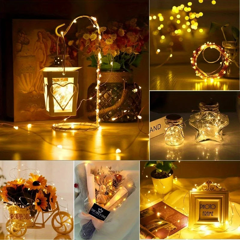 Fairy Light Battery Operated 1-20M String Light ，Christmas ，Indoor Home ，Festival Wedding ，Party or Gift ，birthday，Decoration