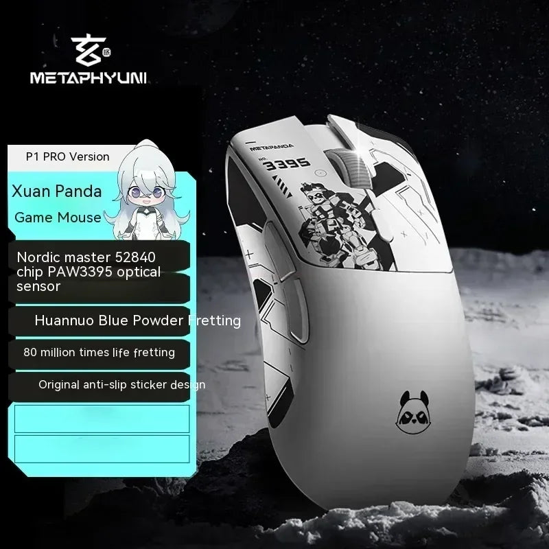 Metaphyuni Metapanda P1 Wireless Mouse P1 Pro Max Paw3395L ow Latency Lightweight E-Sports Gaming Mouse Ergonomics Pc Gamer Gift