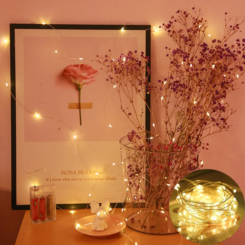 Fairy Light Battery Operated 1-20M String Light ，Christmas ，Indoor Home ，Festival Wedding ，Party or Gift ，birthday，Decoration