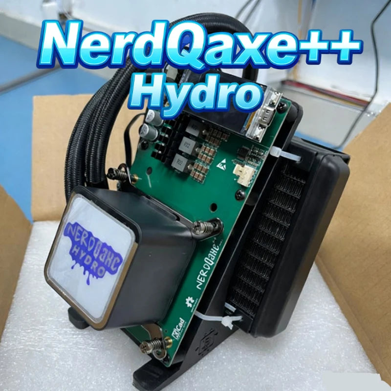 Brand New NerdQaxe++ Hydro 4.8TH/s 80W BTC Miner 15J/Th 4*BM1370 ASIC Chips, 2.4G WiFi Crypto Machine Open-Source Miner