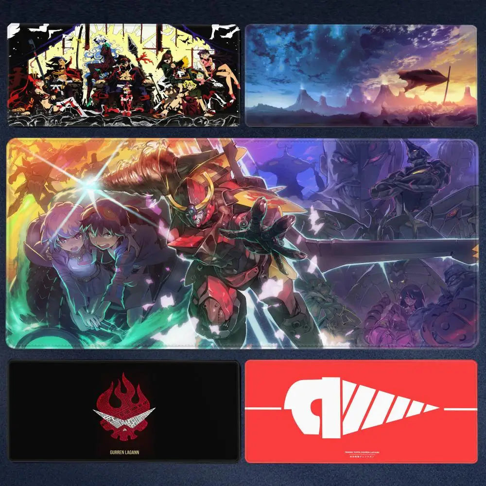 Gurren Lagann Mouse Pad Pc Gamer Cabinet Keyboard Tengen Toppa Mat Computer Anime Deskmat Gaming Accessories Table Mousepad XXL