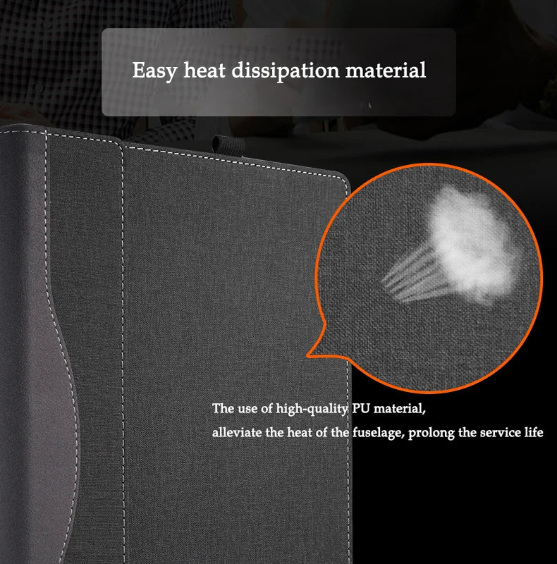 Cover for HP EliteBook 840 G8 series Notebook Protective Case 14 Inch PU Leather Laptop Skin Detachable Shell Sleeve Bag