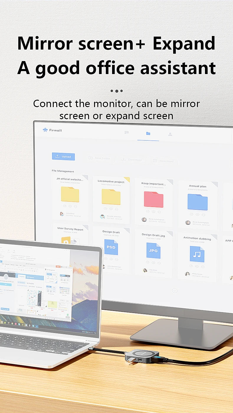 8-IN-1 Magnetic HUB SSD Enclosure Case for M.2 NVMe 10Gbps USB C 3.2 Gen2 PCI-E 100W Charger for iPhone15 Pro MacBook 2230-2280