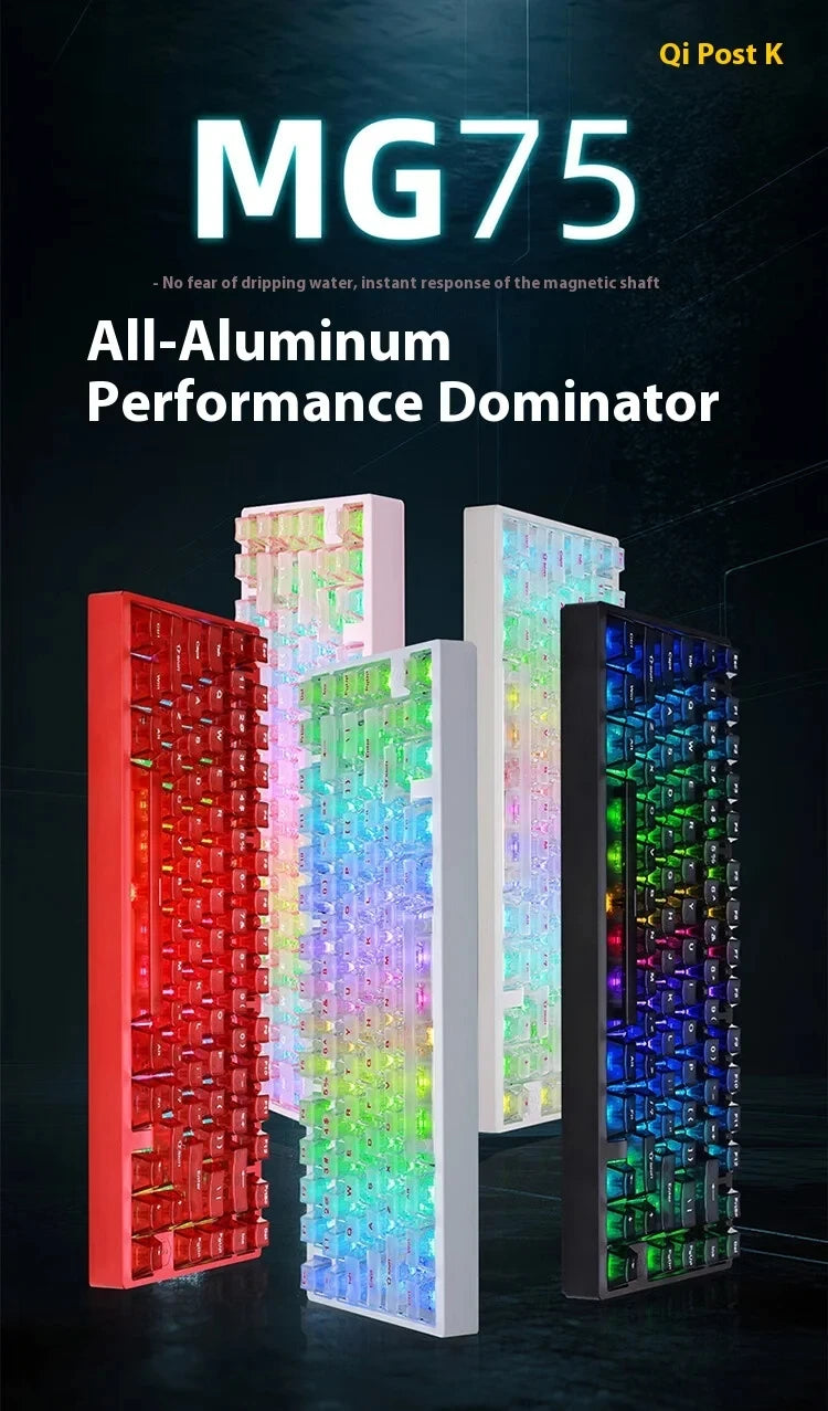 IROK MG75 PRO MG75 Max Magnetic Gaming Mechanical Keyboard RT0.001mm 8K 0.125ms Delay Aluminium RGB Hot Swap Wired Game Keyboard