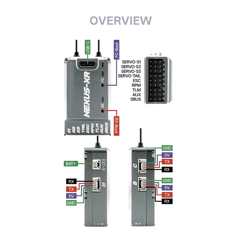 【Exclusive!】NEXUS-XR Helicopter 6-Axis MEMS Integrated ICM42688P 2.4Ghz ELRS RX For RC Fixed Wing Helicopter Flight Controller