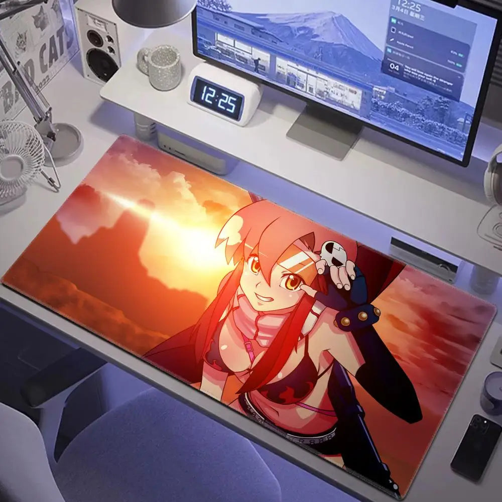 Anime Gurren Lagann Mousepad Large Gaming Mouse Pad LockEdge Thickened Computer Keyboard Table Desk Mat
