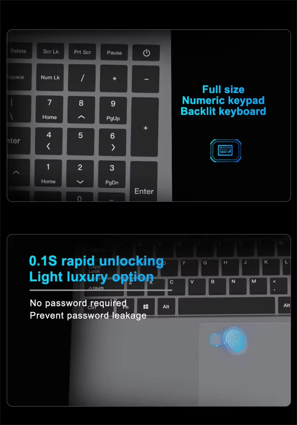 15.6 inch Intel Core I9 8950HK Laptop Computer Windows 11 Pro 16GB DDR4 512GB 1TB SSD Portable Notebook PC Gamer Gaming Laptops