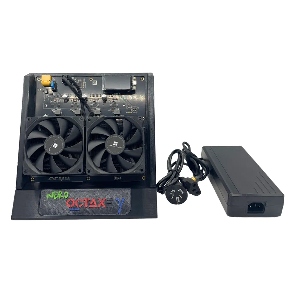 2025 New NerdOCTAxe Air Cooling 10Th/s 160W Sha-256 Bitcion Miner Nerd Octaxe Home Mini Bitcoin BCH Dual Fans Mining Machine