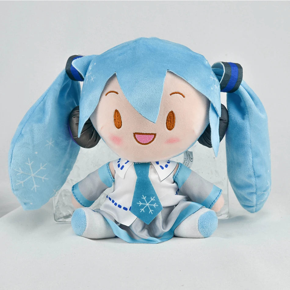 Cartoon 20cm Hatsune Miku Plush Doll Toy Anime sakura Miku snow Miku Character Kawaii Sitting posture Fufu Kids Christmas Gift
