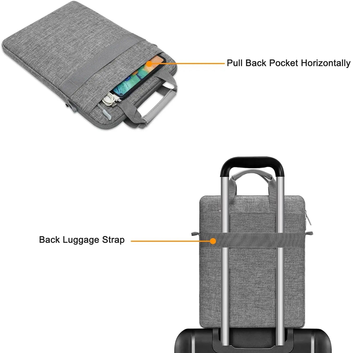 Vertical Laptop Bag Computer Shoulder Handbag for MacBook Pro 14 A2992 A2918 A2779 A2442 HP Dell Lenovo Notebook Carrying Case