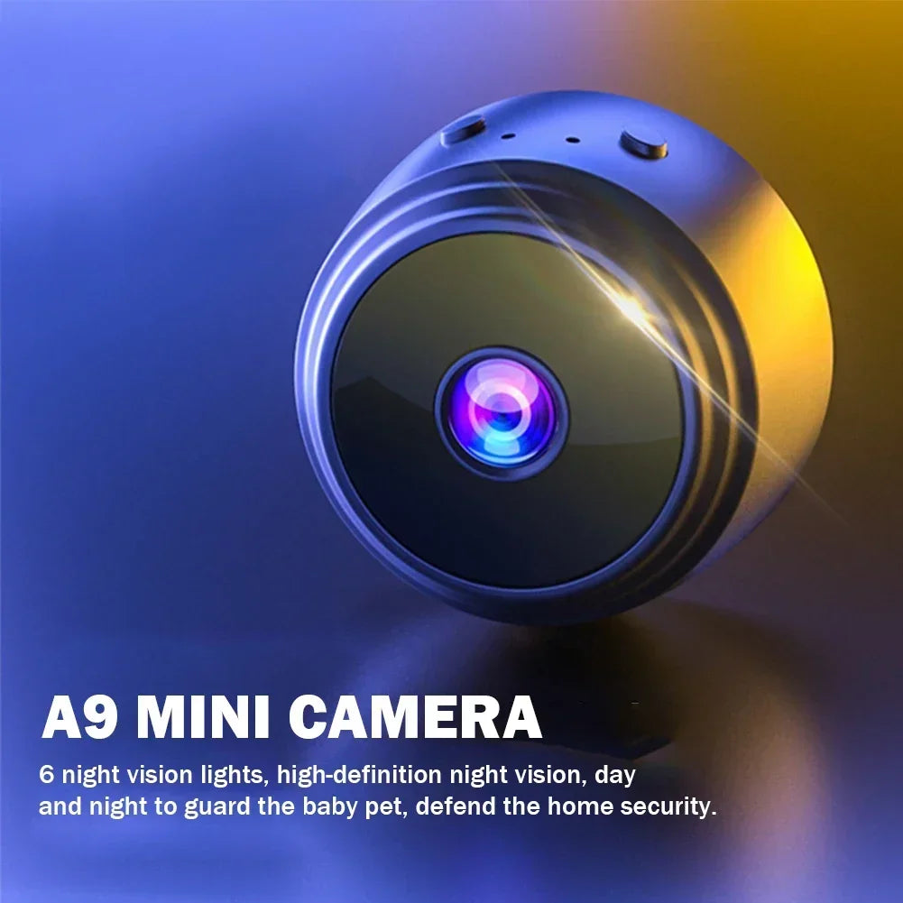 Smart Video Camera HD 1080p Security Monitoring Camera Night Vision USB Rechargeable Strong Magnetic for Indoor Car Infants Pets