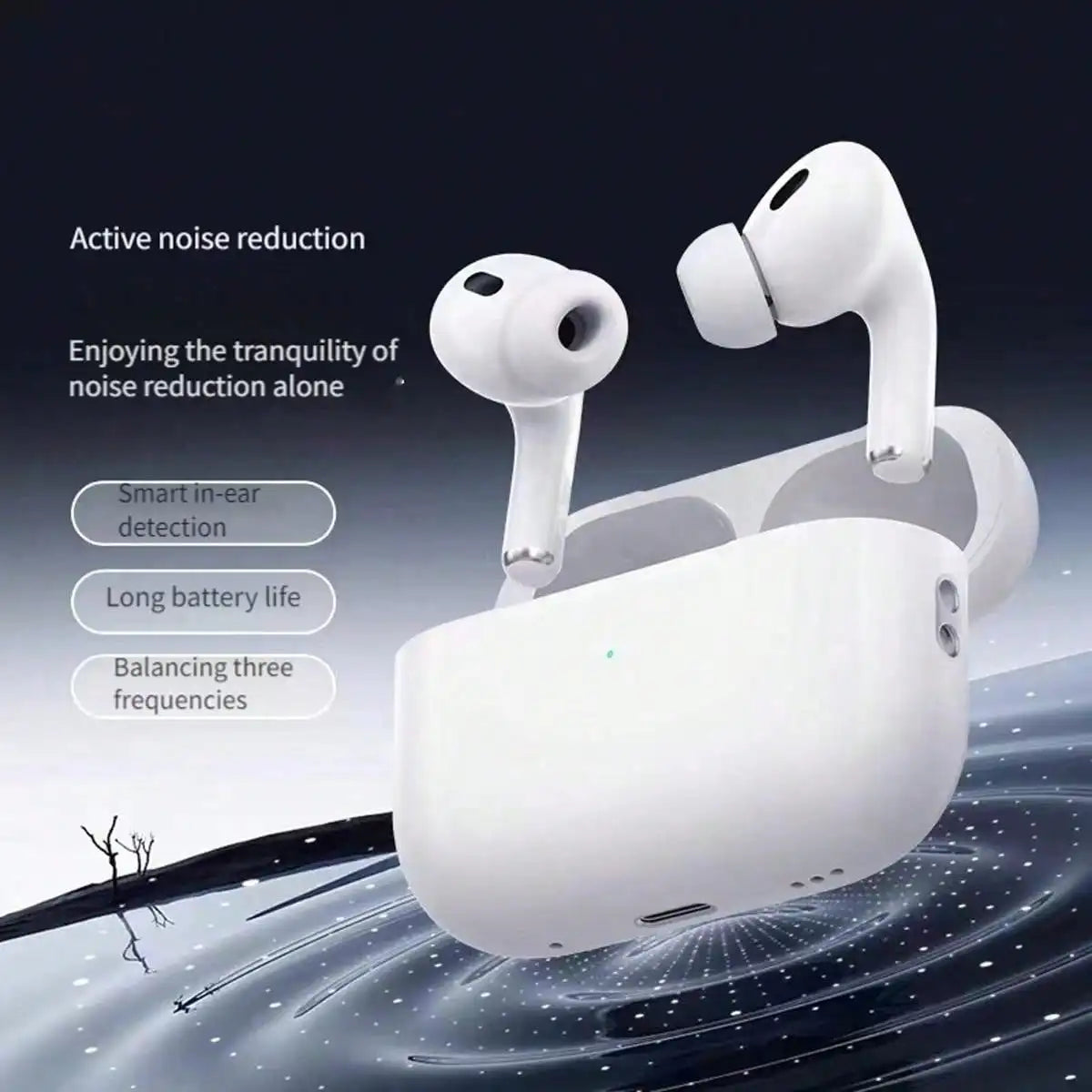 New TWS In-Ear Wireless Earbuds,HD Stereo Sound,Noise Cancelling,Clear Calls,Touch Control,Long Battery,Comfortable Design