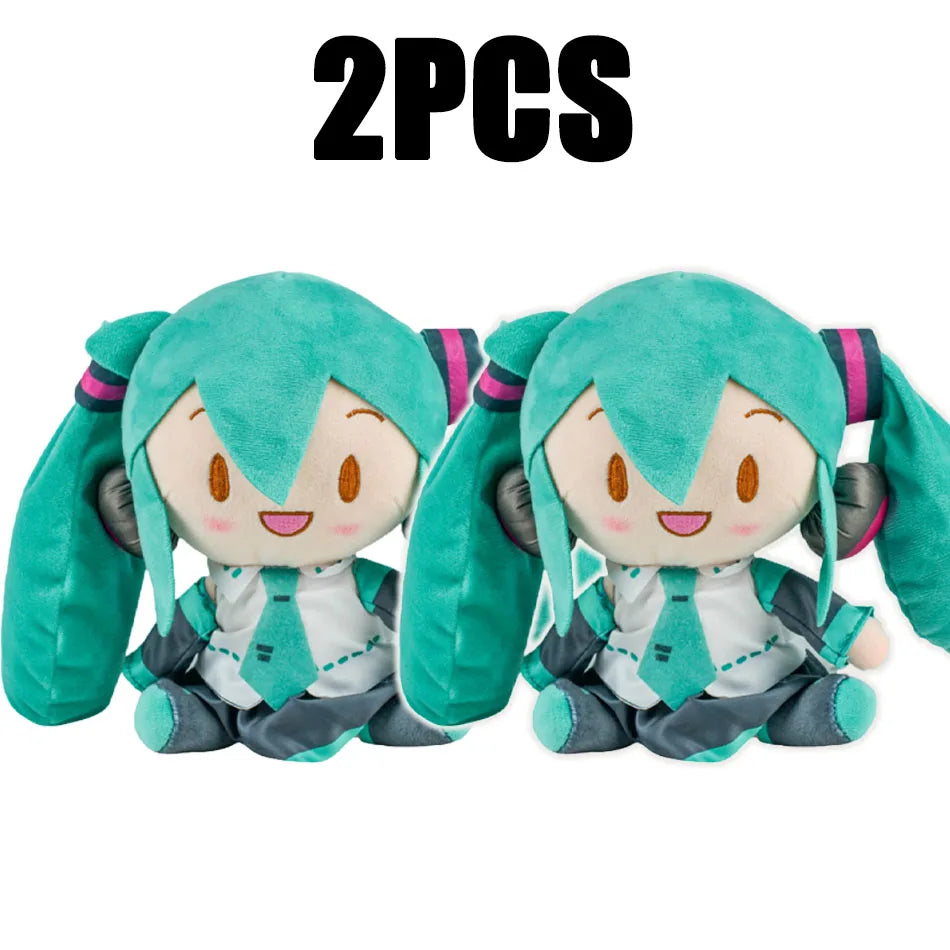 Cartoon 20cm Hatsune Miku Plush Doll Toy Anime sakura Miku snow Miku Character Kawaii Sitting posture Fufu Kids Christmas Gift