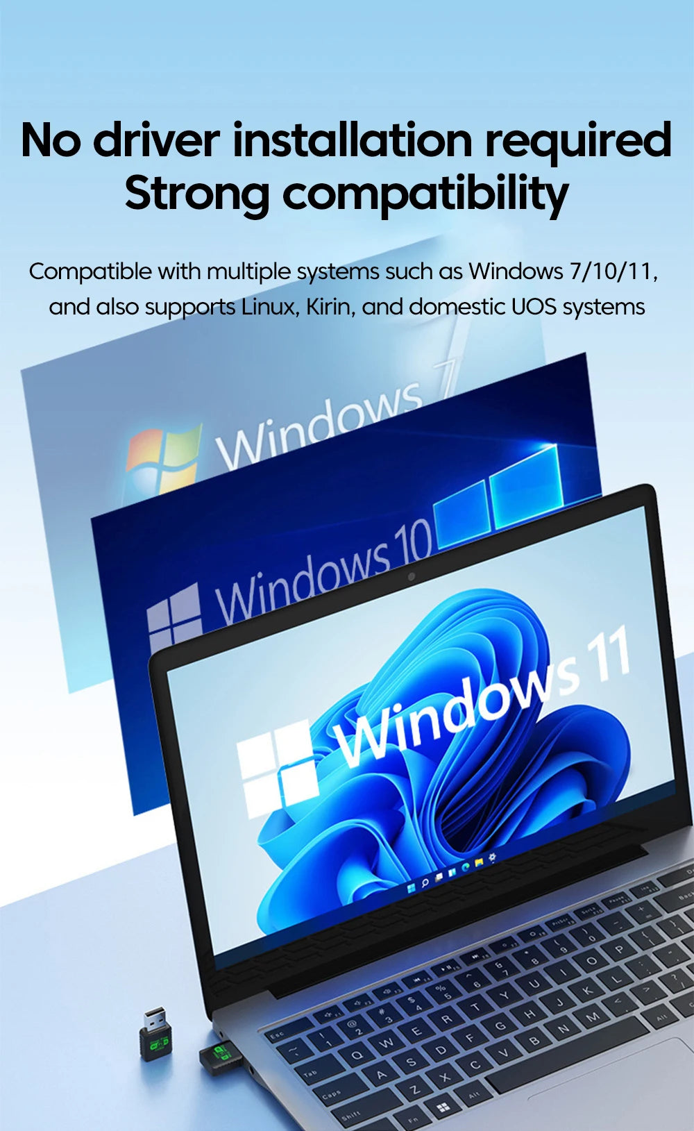 900Mbps USB WiFi Bluetooth 5.4 Adapter 2in1 Dongle Dual Band 2.4G 5GHz USB WiFi 6 Network Wireless Wlan Receiver DRIVER FREE