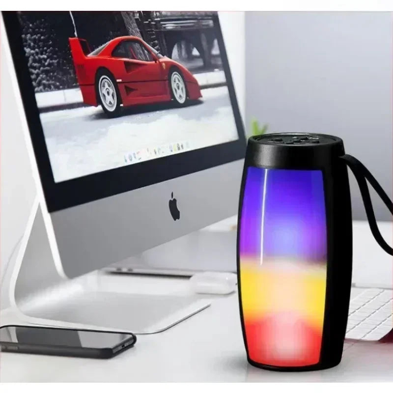 1202 Wireless Bluetooth Speaker Dual Stereo Outdoor with TF/USB Playback FM Radio Voice Broadcast Portable Subwoofer