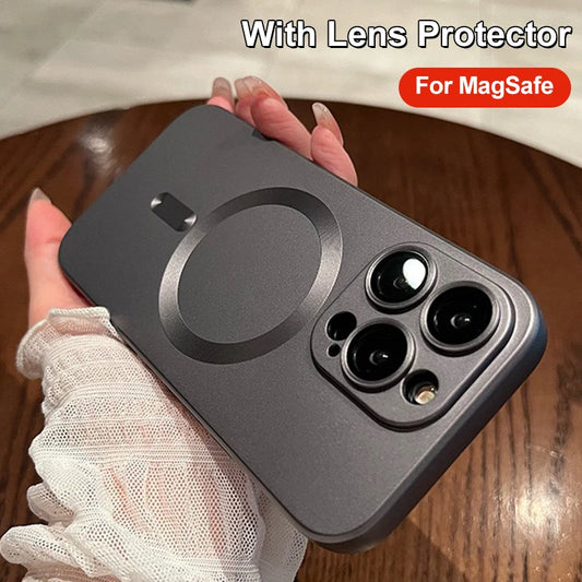 Original For Magsafe Magnetic Wireless Charge Case For iPhone 15 13 12 11 14 Pro Max Plus Silicone Shockproof Cover Accessories