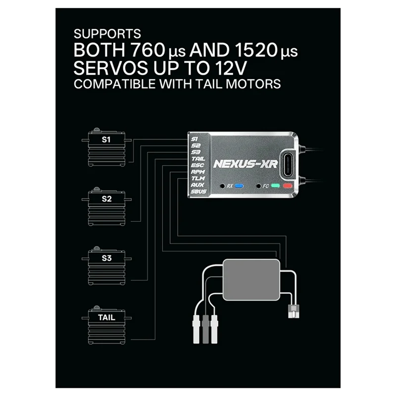 【Exclusive!】NEXUS-XR Helicopter 6-Axis MEMS Integrated ICM42688P 2.4Ghz ELRS RX For RC Fixed Wing Helicopter Flight Controller