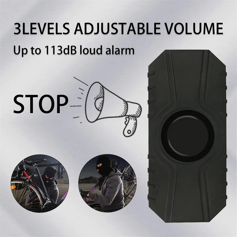 Wireless Bicycle Vibration Alarm USB Charge Waterproof Motorcycle Electric Bike Alarm Remote Control Anti Lost Security Sensor