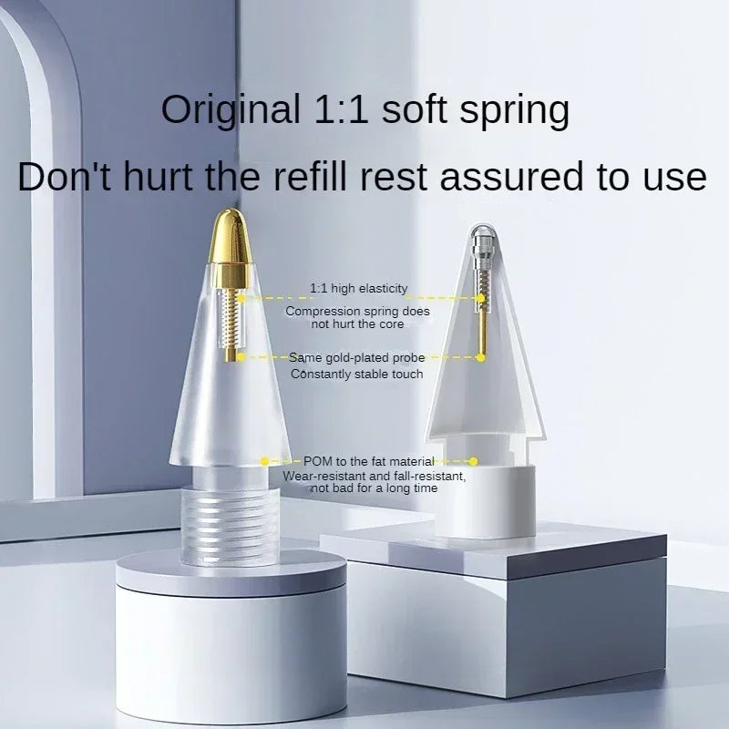 4/6 Pcs Replacement Pencil Tips for Apple Pencil 1/2th iPencil Pro 2B Soft Nibs for iPad Pro Mini Pencil 1/2 Stylus Fine Nib