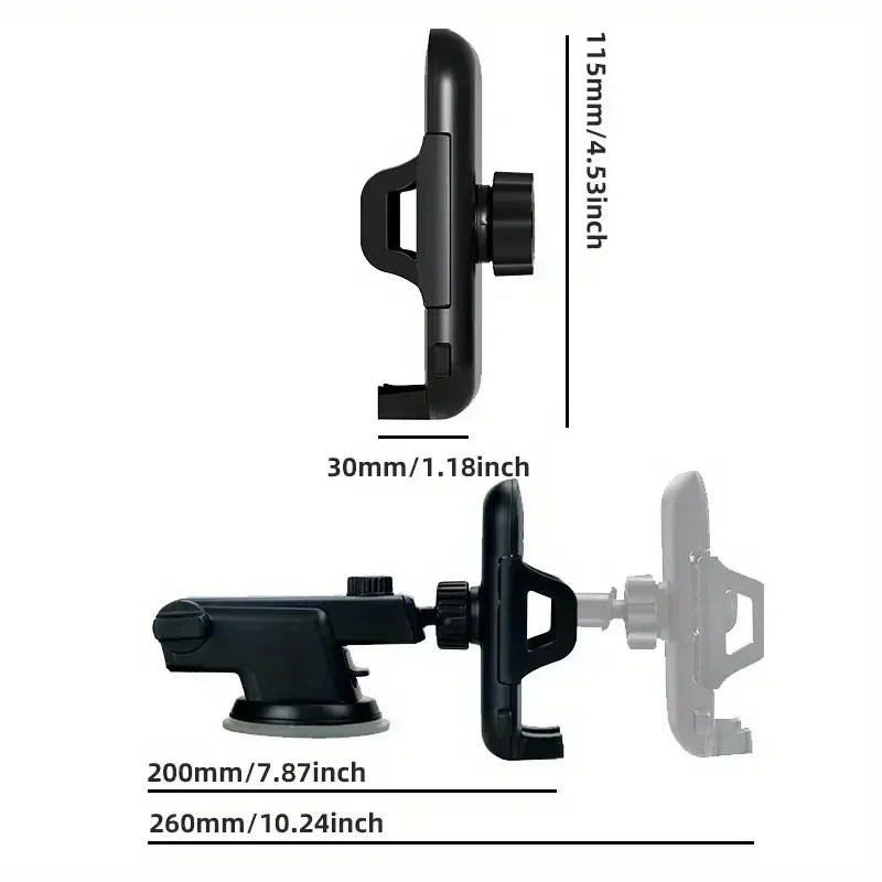 360° Windshield Car Phone Holder Car Dashboard Mobile Cell Support Bracket Universal Sucker for iPhone 16 15 14 Samsung Xiaomi