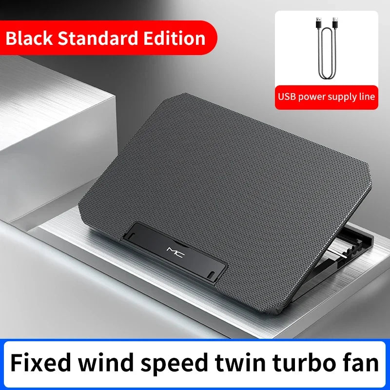 Q100 17inch Gaming Laptop Cooler Fan Led Screen Two USB Port 2600RPM Laptop Cooling Pad Notebook Stand For Laptop fan cooler