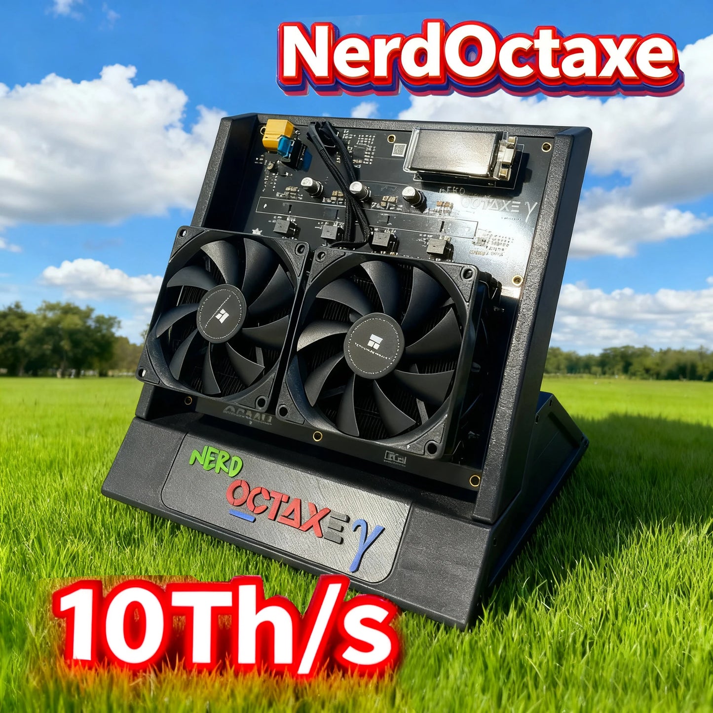 2025 New NerdOCTAxe Air Cooling 10Th/s 160W Sha-256 Bitcion Miner Nerd Octaxe Home Mini Bitcoin BCH Dual Fans Mining Machine