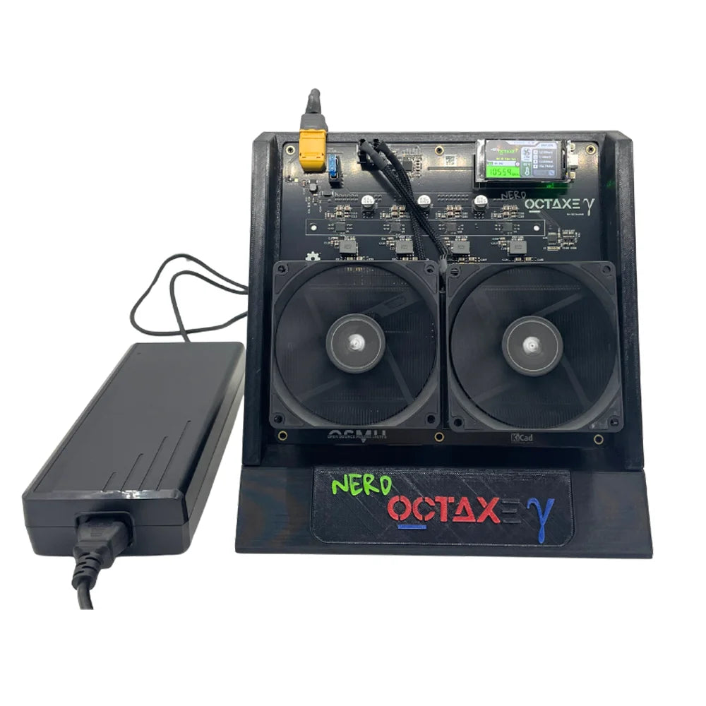 2025 New NerdOCTAxe Air Cooling 10Th/s 160W Sha-256 Bitcion Miner Nerd Octaxe Home Mini Bitcoin BCH Dual Fans Mining Machine