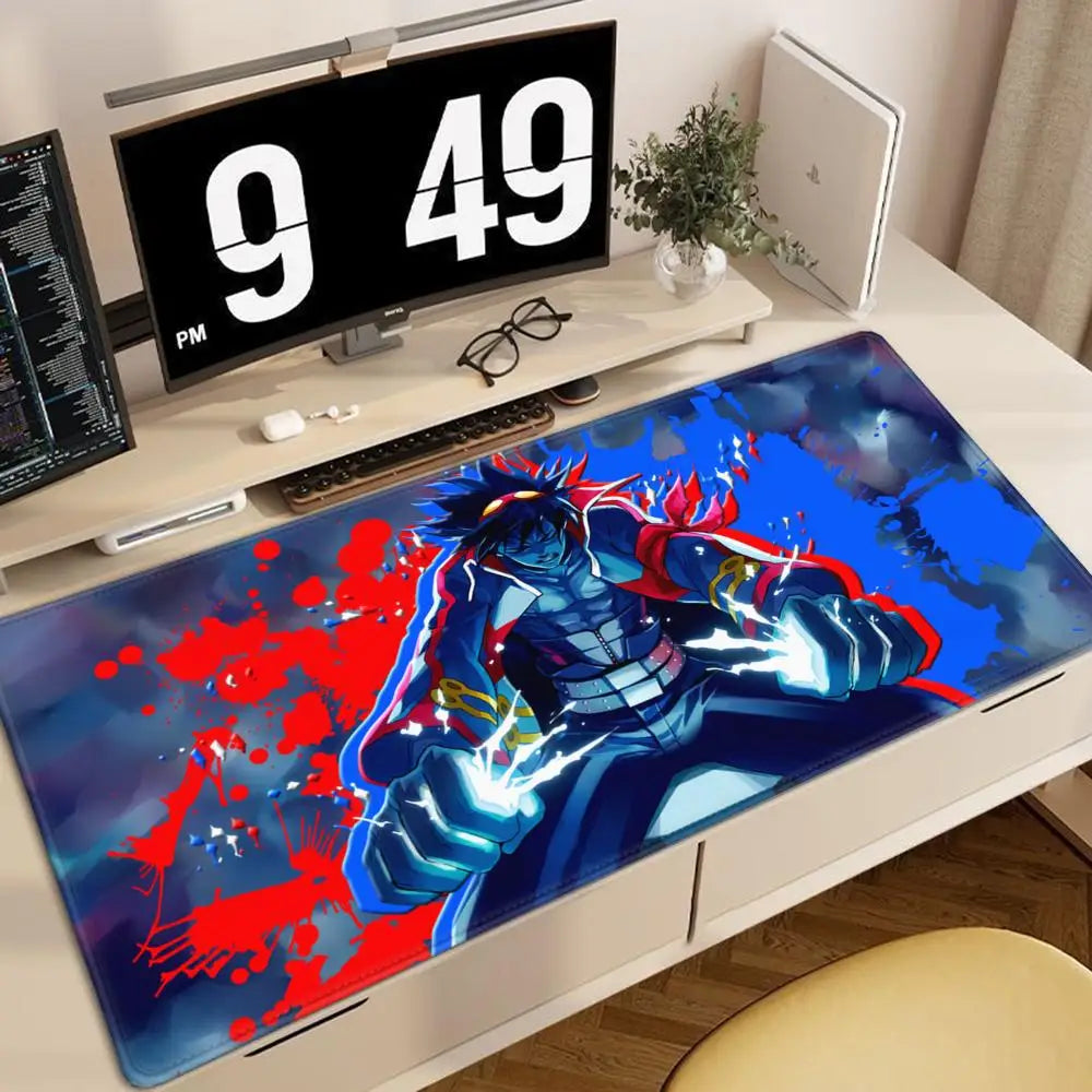 Gurren Lagann Mouse Pad Pc Gamer Cabinet Keyboard Tengen Toppa Mat Computer Anime Deskmat Gaming Accessories Table Mousepad XXL